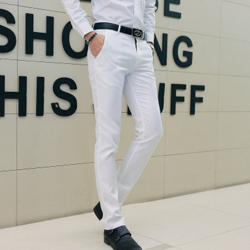 Fashion Simple Business Suit Casual Trousers White