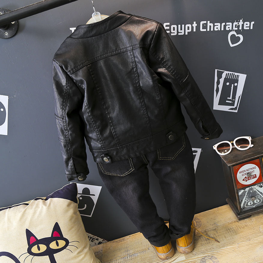 Boys And Girls Warm And Trendy Leather Jackets