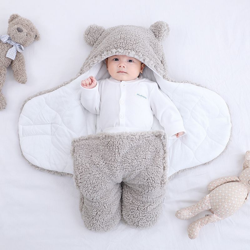 Baby Quilted Sleeping Bag Wrapper Grey