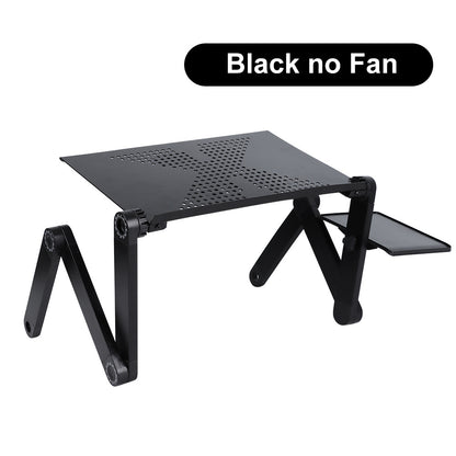 Folding Desk Retractable Adjustable Study Desk In Bed Aluminum Alloy Notebook Computer Bracket Lazy Desk No fan