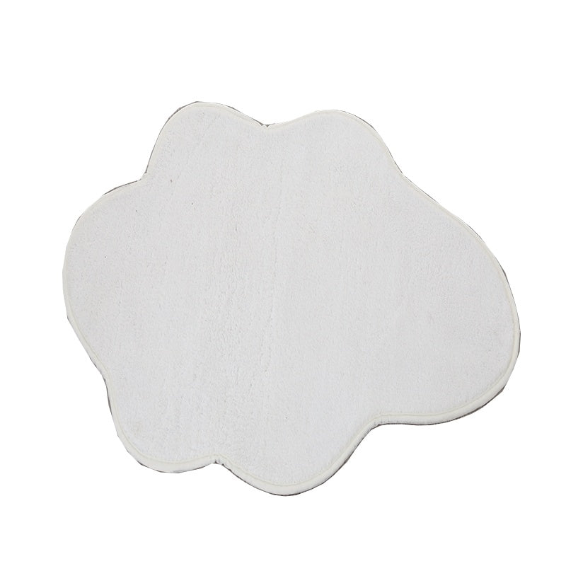 Cute White Cloud Floor Mat, Bedside Mat, Photo Carpet White