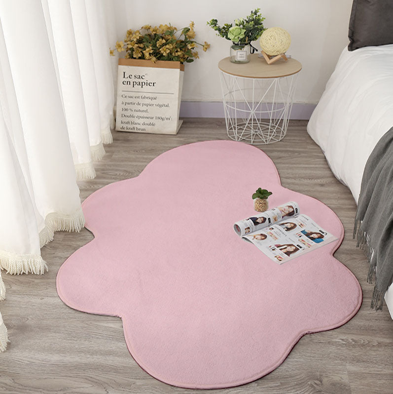 Cute White Cloud Floor Mat, Bedside Mat, Photo Carpet Pink