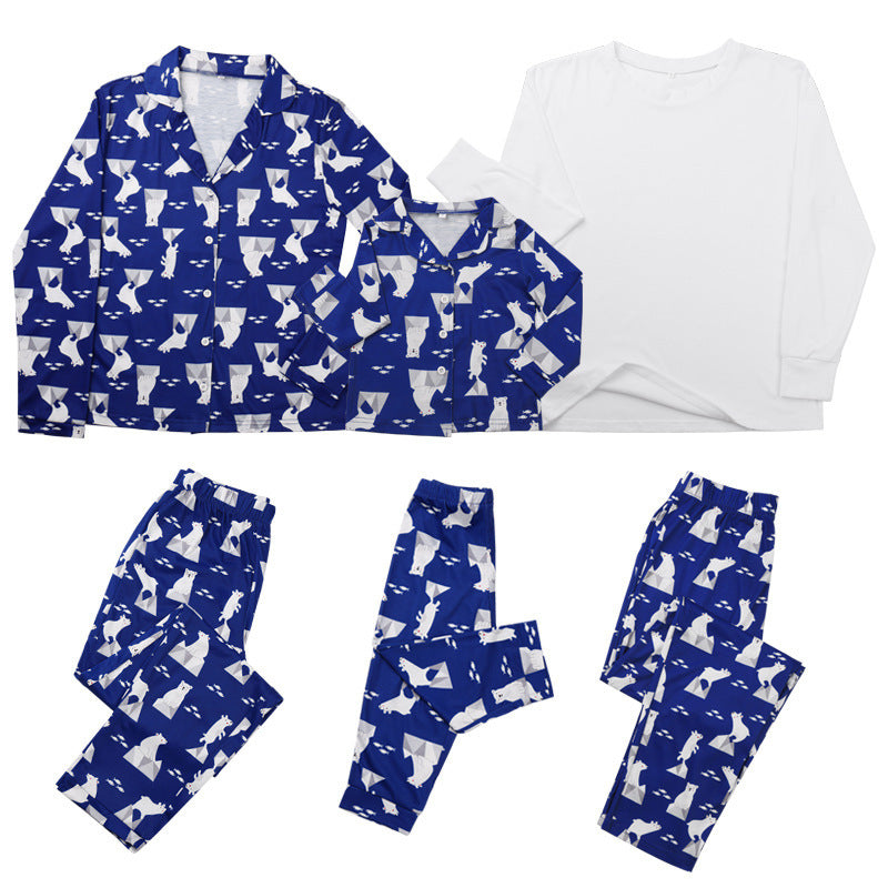 Home Furnishing Suit Casual Printing Two-Piece Pajamas Parent-Child Wear Parent child outfit