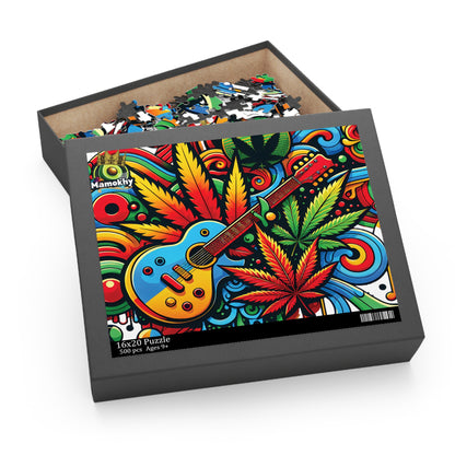 Musical Herb Vibes Puzzle – Custom 120, 252, 500-Piece Options in Gift-Ready Packaging