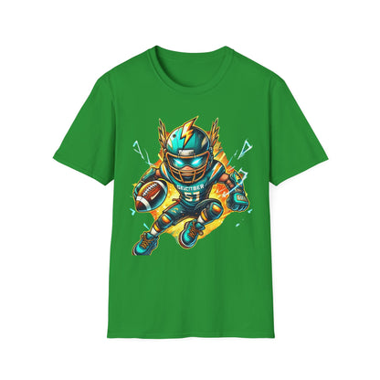 Sports Energy Cartoon Character Unisex Softstyle T-Shirt, Athletic Tee, Workout Shirt, Fitness Apparel, Gym Top Irish Green