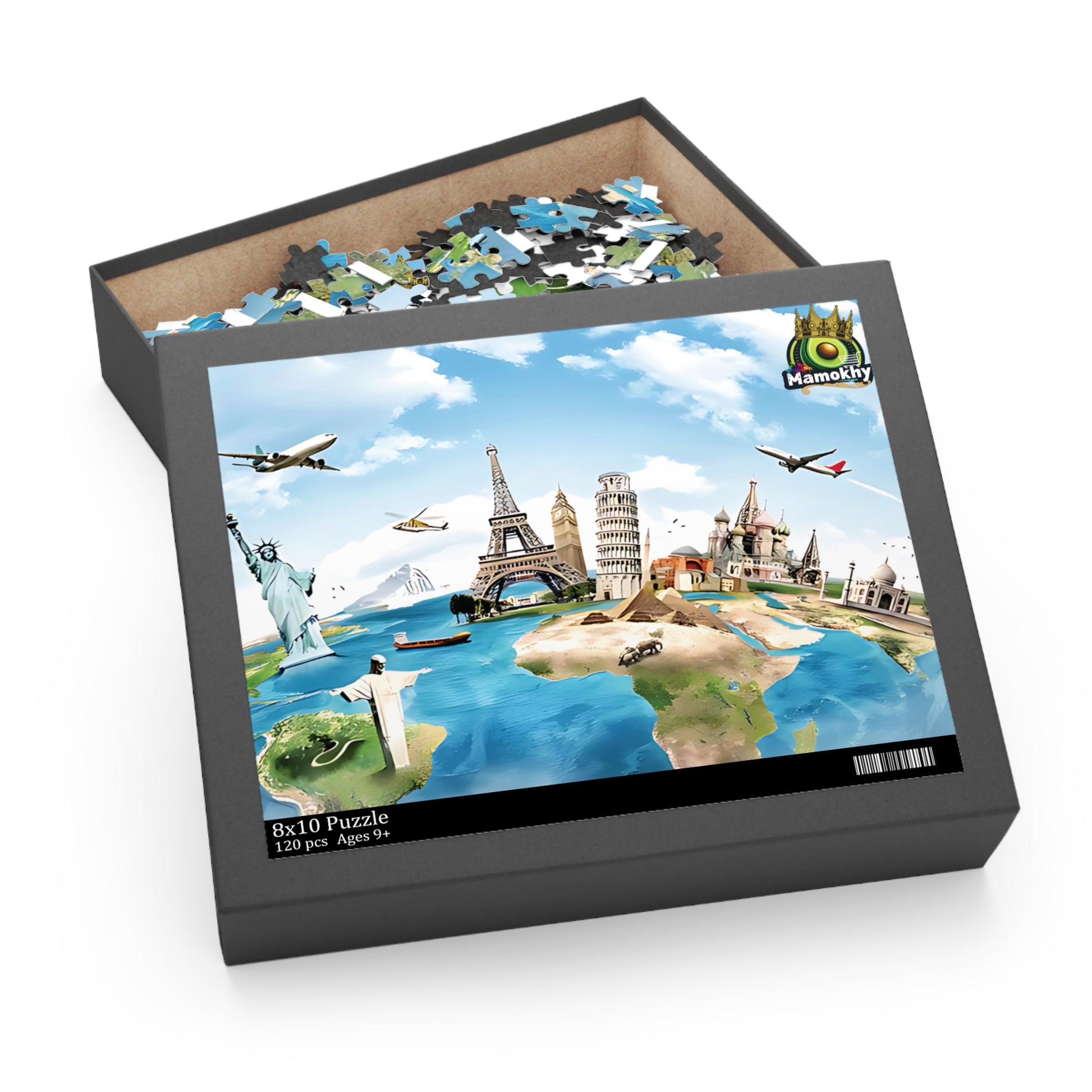 Travel Puzzle – Custom 120, 252, 500-Piece Options with Gift-Ready Packaging