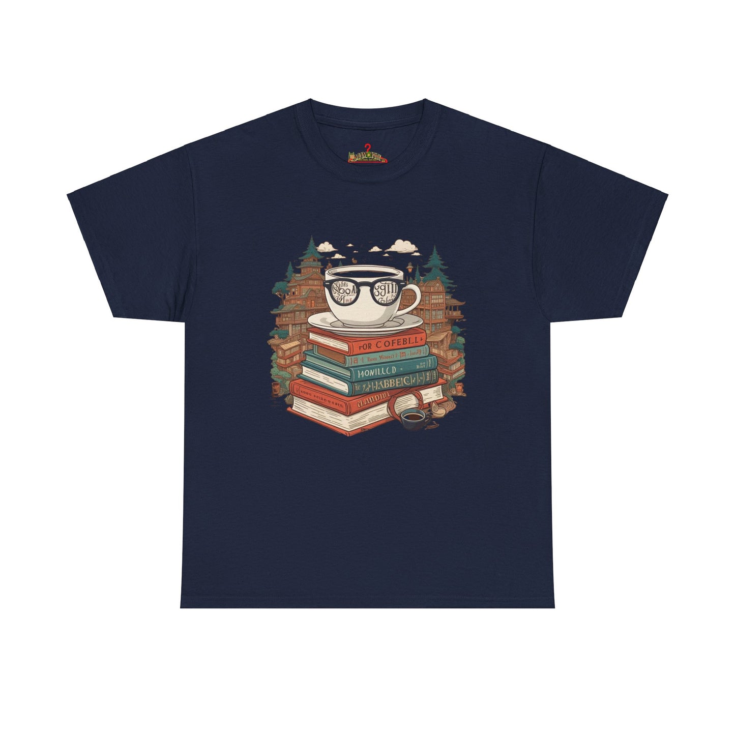 Bibliophile's Bliss Unisex Cotton Tee – Perfect for Book Lovers, Soft and Durable Navy