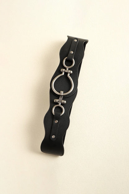 PU Leather Zinc Alloy Buckle Belt