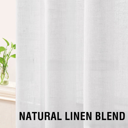 Linen Yarn Curtain Transparent Window Screen – Semi-Sunshade Modern Simplicity