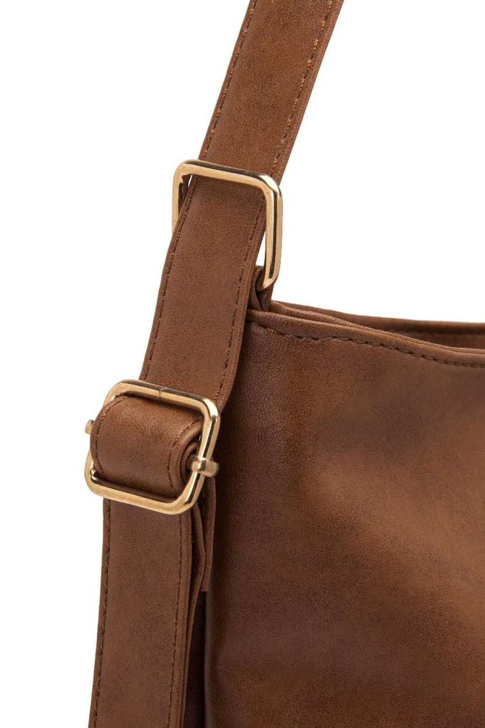 Large PU Leather Crossbody Bag - Thandynie