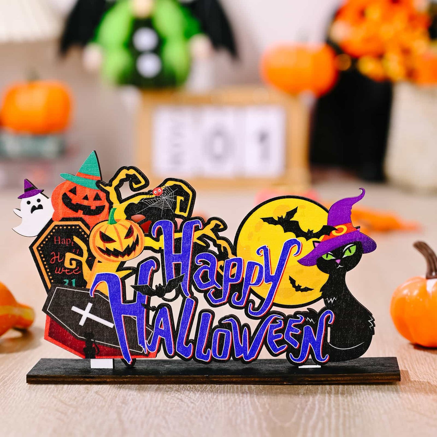 Assorted 2-Piece Halloween Element Ornaments Style A One Size