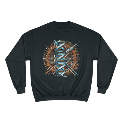 Champion Sweatshirt - Medical Data Flow Binary Stream Design Black