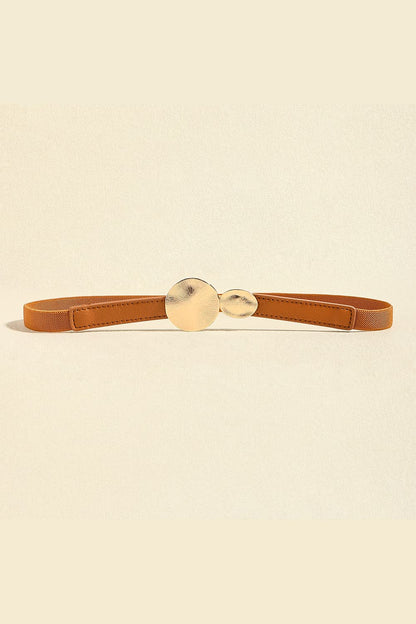 PU Leather Belt Caramel One Size