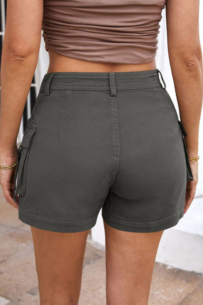 High Waist Shorts with Pockets