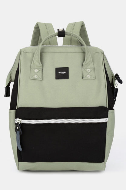 Himawari Water Resistant Canvas Backpack Bag with Side Pockets Sage Black One Size