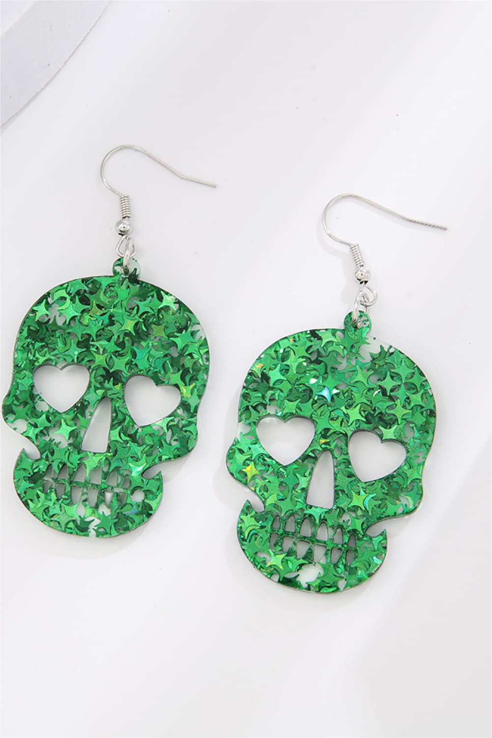 Acrylic Skull Drop Earrings for Halloween