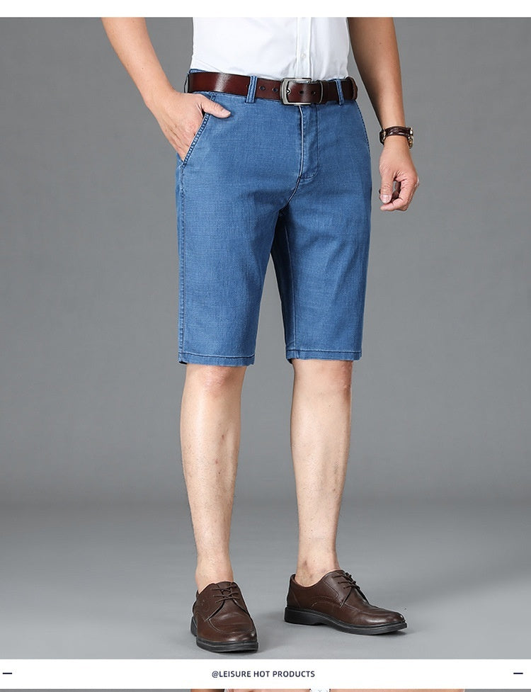 Summer Men's Loose Thin Denim Shorts