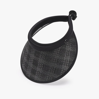 Solid Adjustable Weave Visor Black One Size