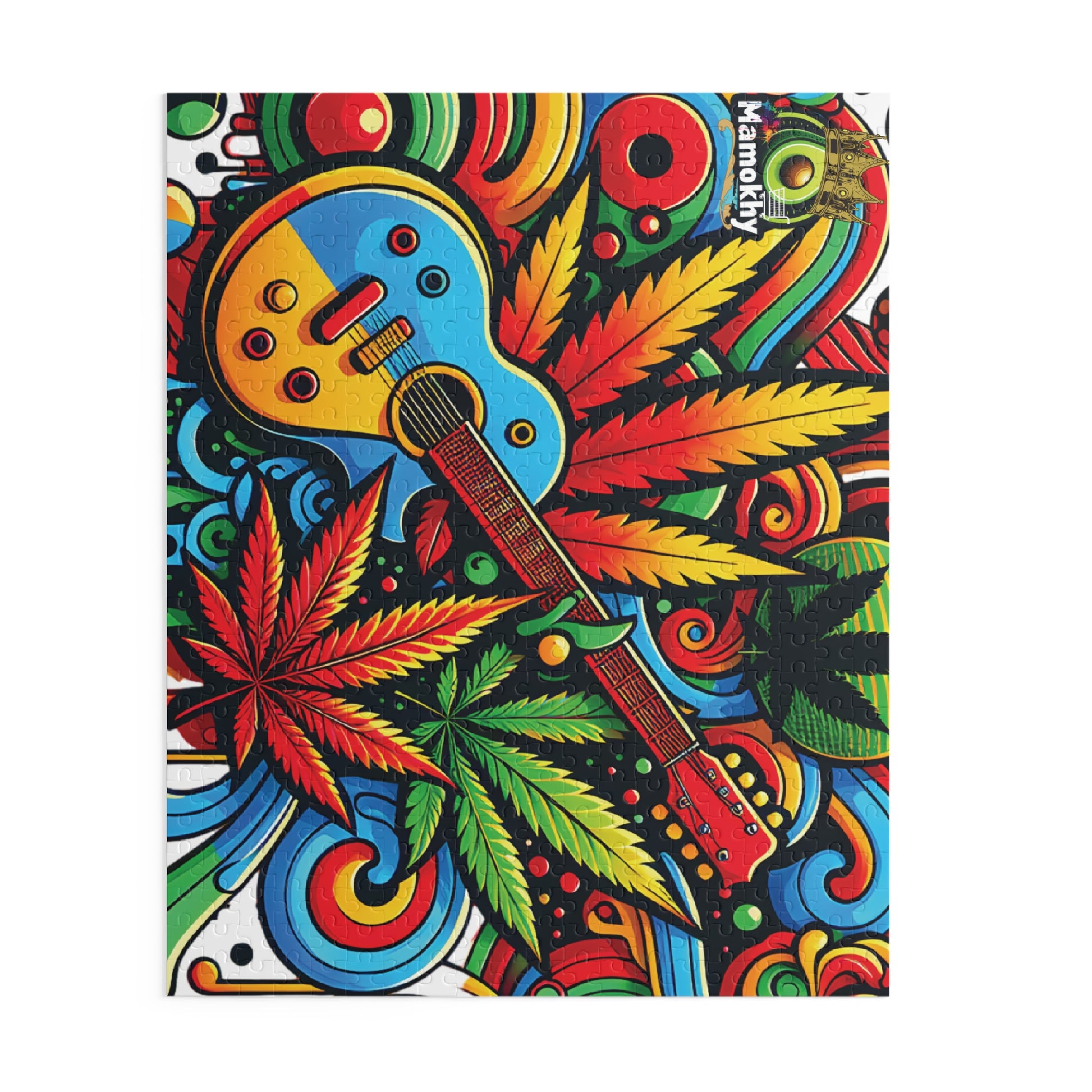 Musical Herb Vibes Puzzle - Custom 120, 252, 500-Piece Options in Gift-Ready Packaging, Jigsaw Puzzle, Relaxing Puzzle, Entertainment Game,