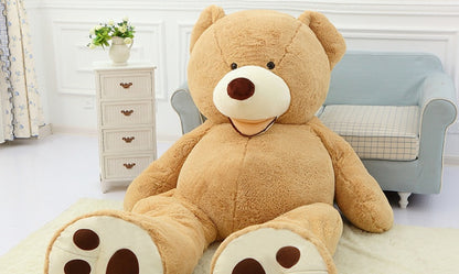 Giant Teddy Bear Plush Toy Huge Soft Toys Leather Shell Light brown