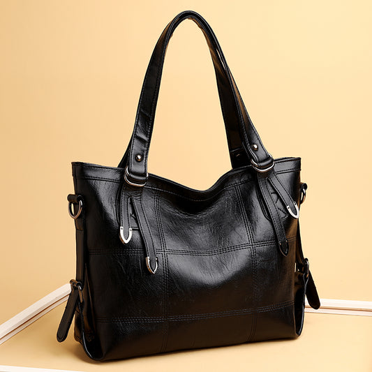 PU Leather Medium Handbag - Thandynie