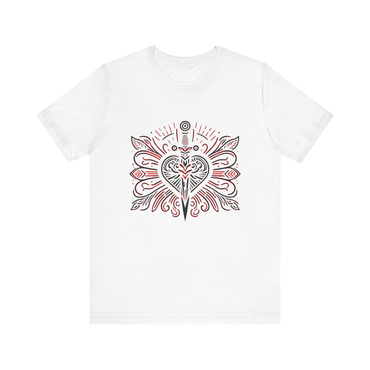 Erzulie Dantor Symbol T-Shirt, Loa Voodoo Tee, Haitian Vodou Shirt, African Religion Top, Ethical Fashion, Durable Clothing White