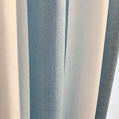 Light Luxury Blue and White Striped Chenille Curtain for Children's Room Cloth 1m