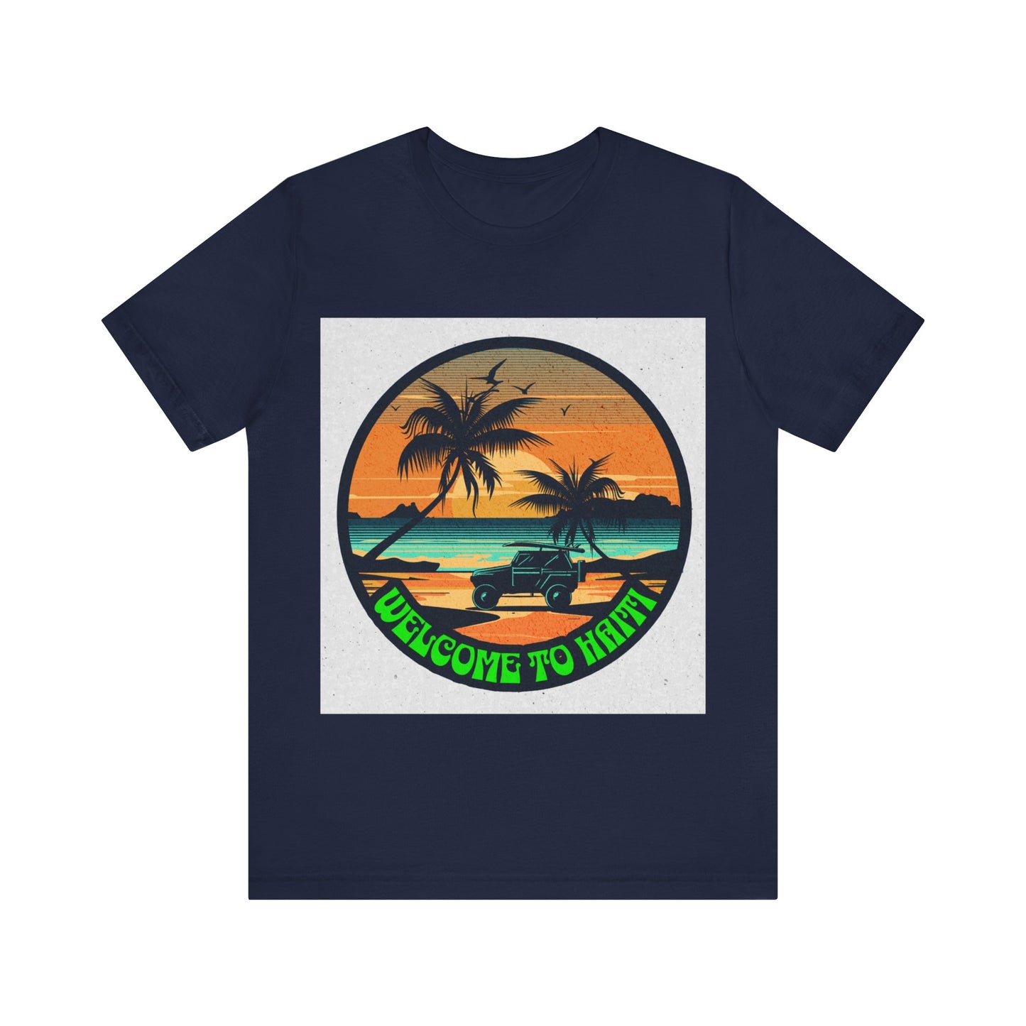 Welcome to Haiti - Unisex Jersey Short Sleeve Tee Navy