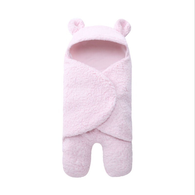 Baby Sleeping Bag Envelope for Newborn Baby Winter Swaddle Blanket PinkA 61CMX31CM