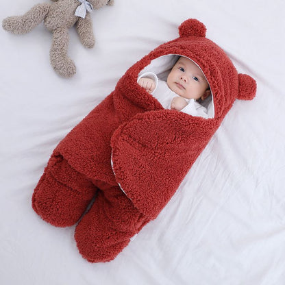 Baby Sleeping Bag Envelope for Newborn Baby Winter Swaddle Blanket Red