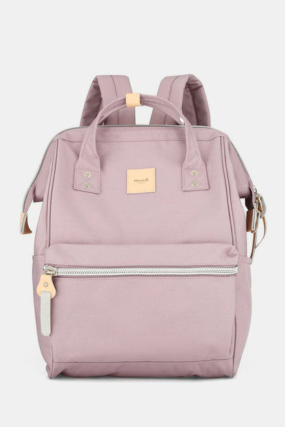 Himawari Water Resistant Canvas Backpack Bag with Side Pockets Light Mauve One Size