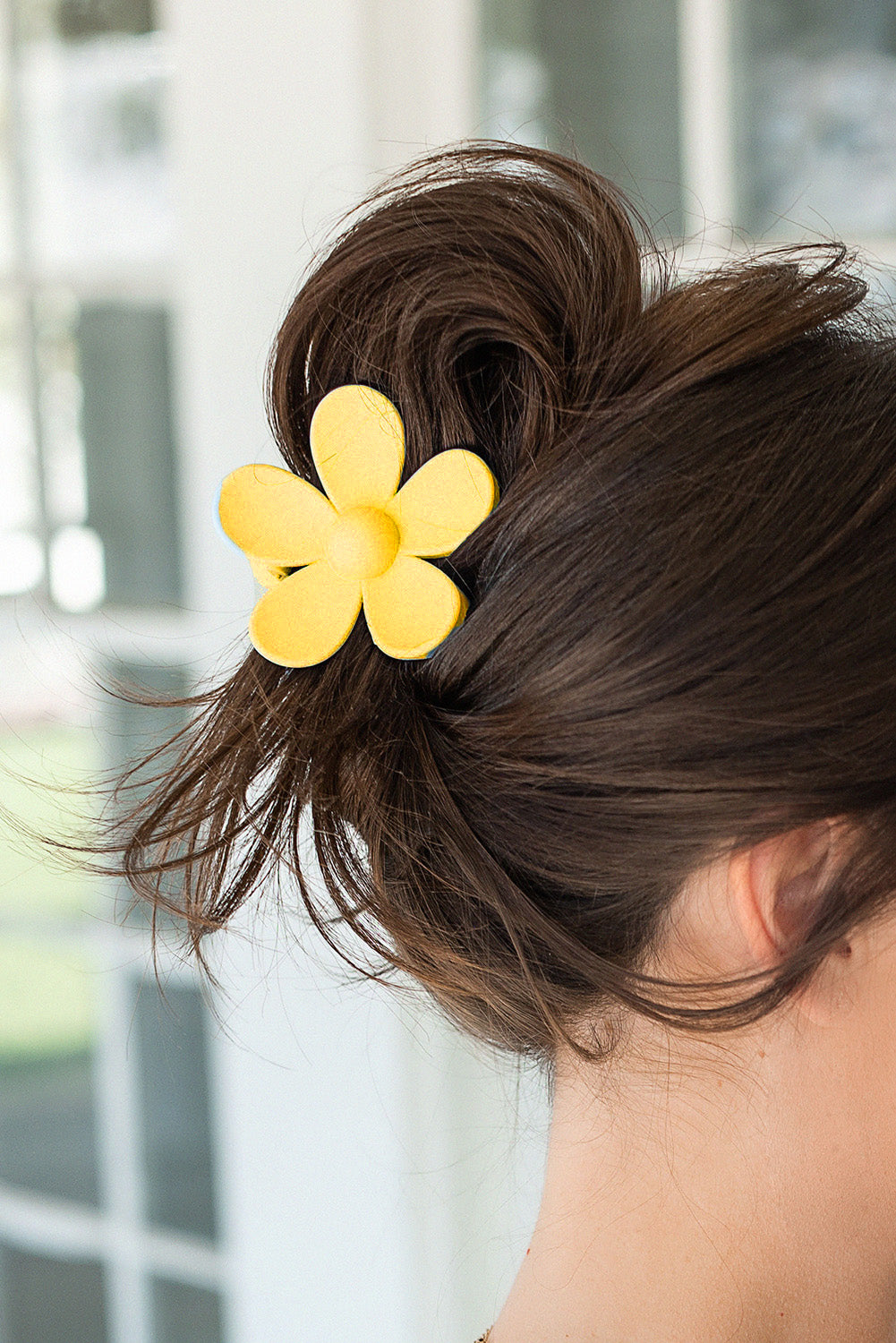 Yellow Flower Hair Claw Clip