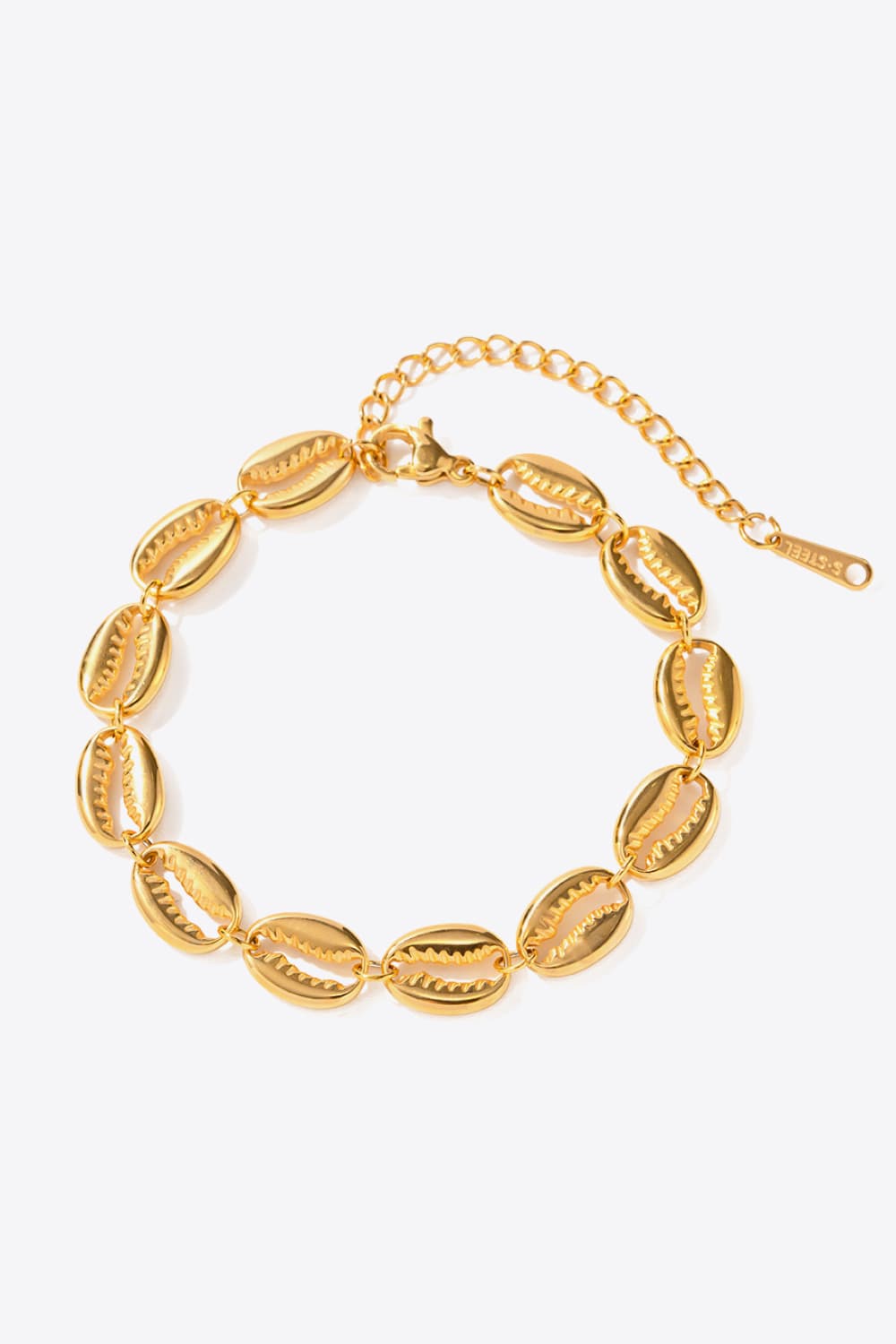 Shell Stainless Steel Bracelet Gold One Size