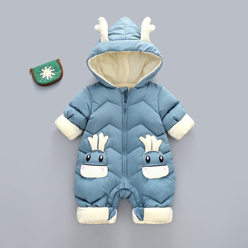 Baby winter romper blue 90cm