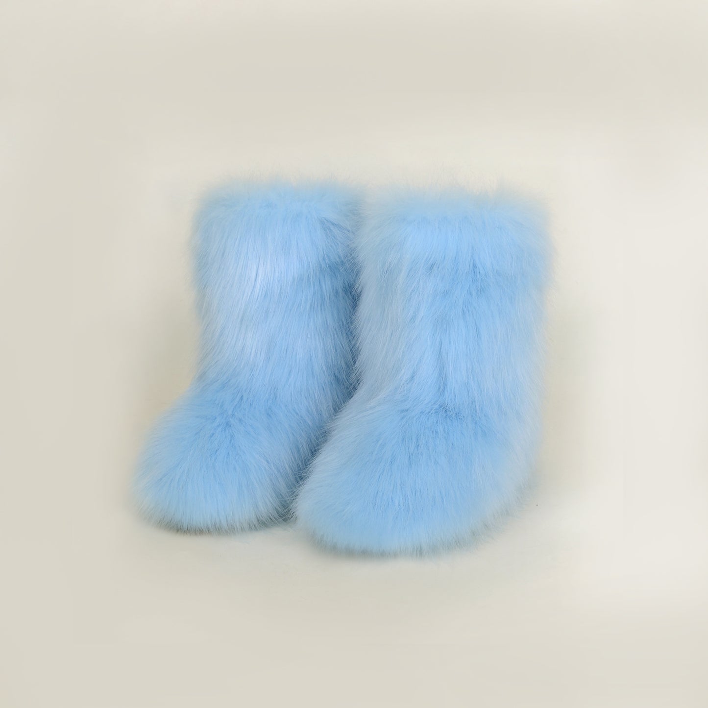 Thermal Fuzzy Platform Boots Pastel Blue