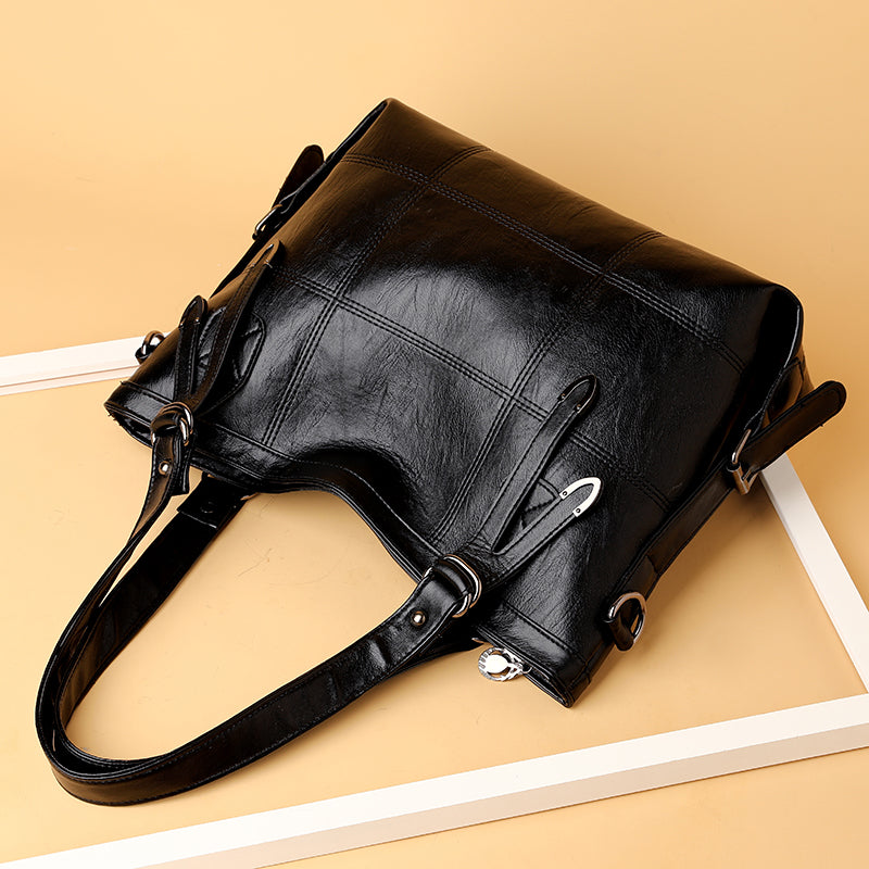 PU Leather Medium Handbag - Thandynie