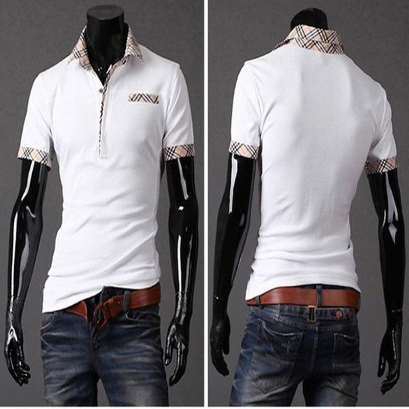 Summer Casual Polo T-Shirt white