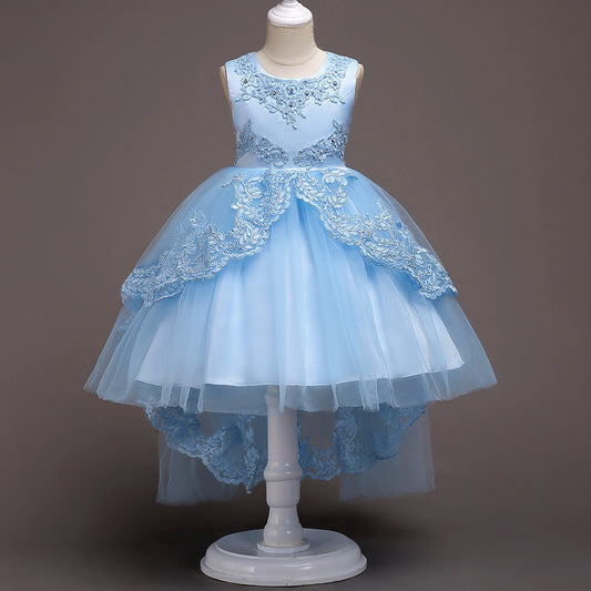 Children's dresses princess dresses Light Blue