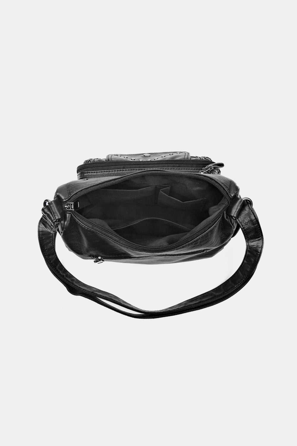 PU Leather Stud Detail Shoulder Bag - Thandynie