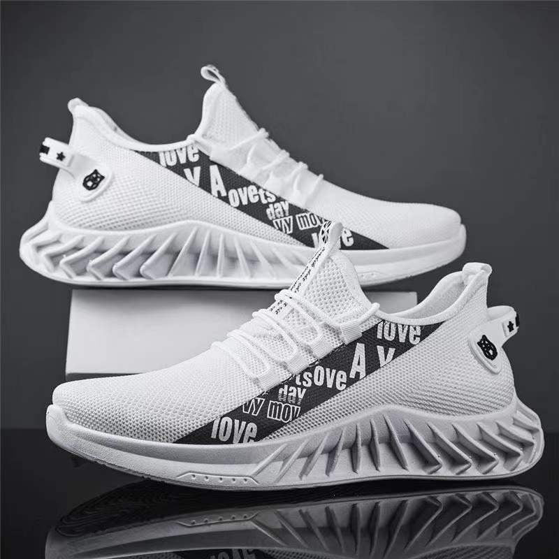 Sneakers for Men Fashion Men's Casual Sneakers Comfortable Breathable Running Tennis Shoes White