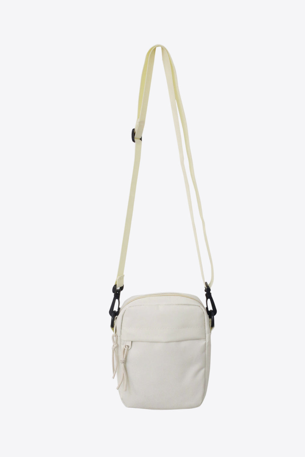 Wide Strap Polyester Crossbody Bag White One Size