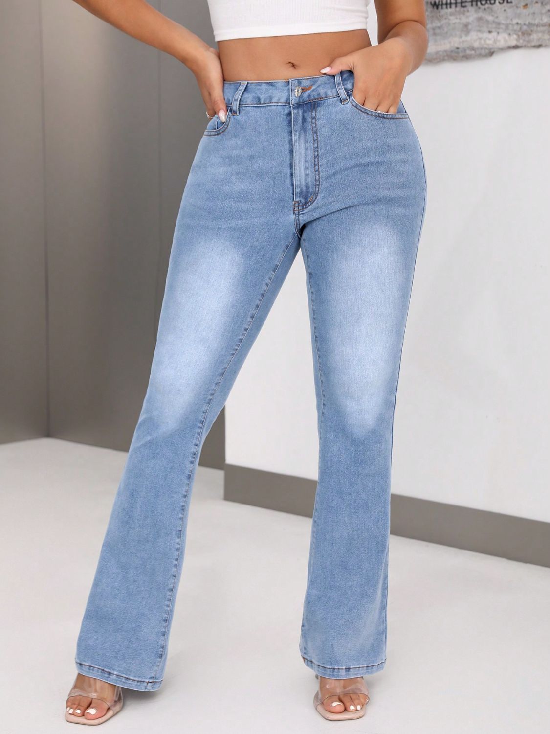 Bootcut Jeans with Pockets Light