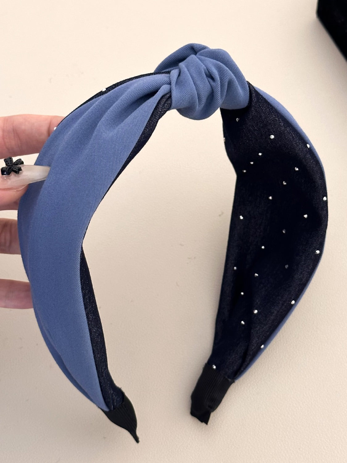 Knotted Polyester Wide Headband Medium One Size