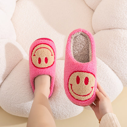 Melody Smiley Face Slippers FUSHIA YELLOW