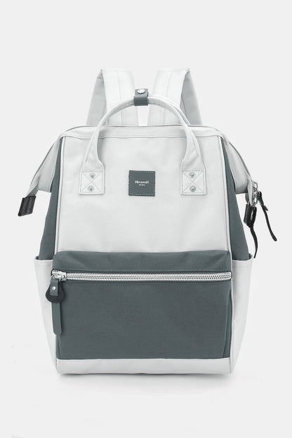 Himawari Water Resistant Canvas Backpack Bag with Side Pockets Dk Grey Grey One Size