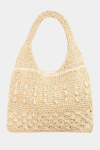 Fame Straw Braided Tote Bag IV One Size