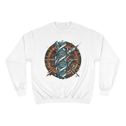 Champion Sweatshirt - Medical Data Flow Binary Stream Design White