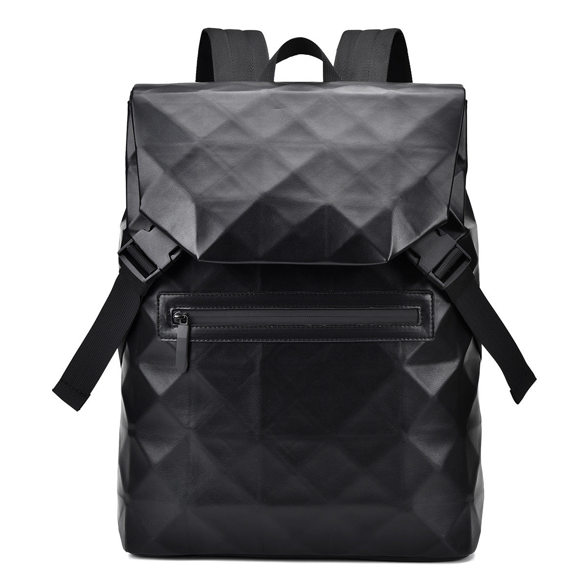 Diamond Lattice Men's Casual Backpack Black