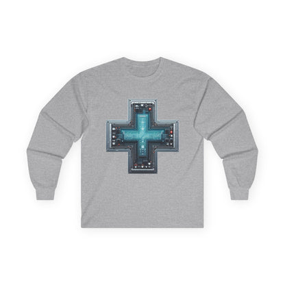 Long Sleeve Tee with Unique Technology Design – Sleek and Modern Tech-Inspired Shirt for Casual Wear and Tech Enthusiasts Sport Grey