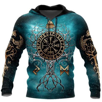 Hoodies For Men Cool Animal Print Street Trend A